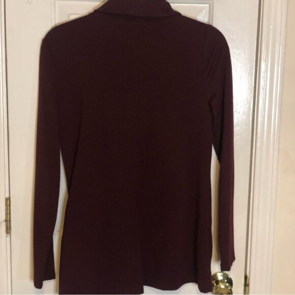 Cupio Women's Burgundy Full Zipper Long Sleeves Sweater Size Small - Picture 2 of 8